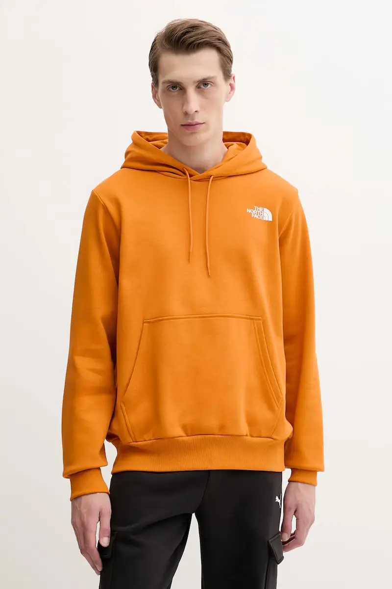 felpa Simple Dome uomo colore arancione con cappuccio NF0A89FCBRO1