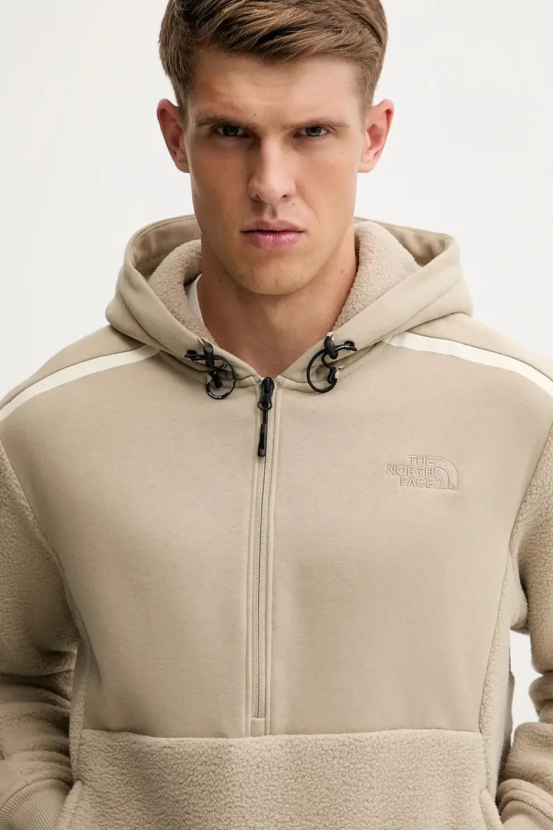 felpa uomo colore verde con cappuccio NF0A8E7FCEL1 miniatura 4