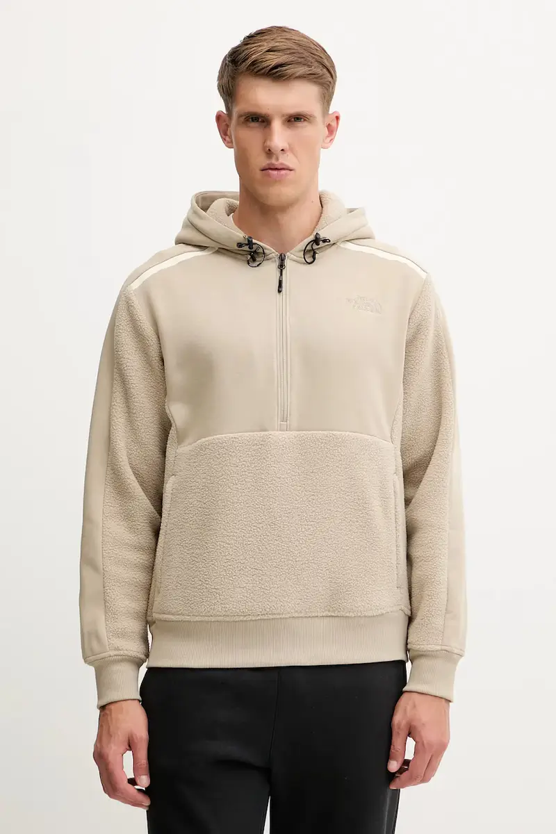 felpa uomo colore verde con cappuccio NF0A8E7FCEL1