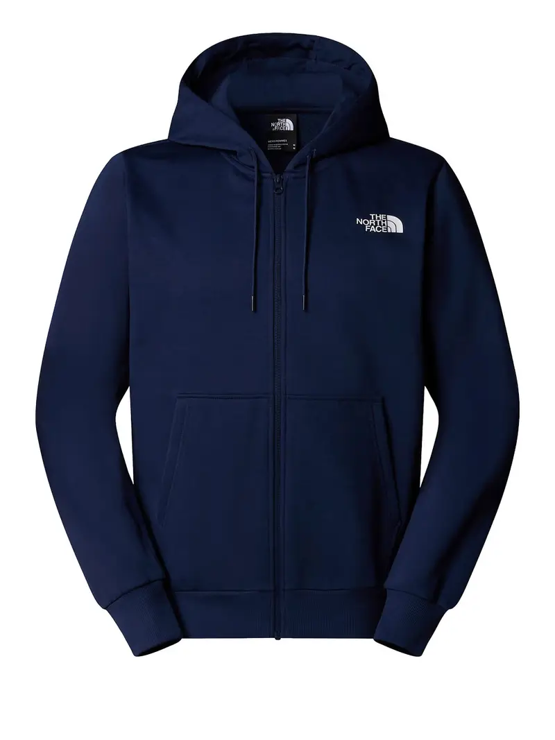 felpa zip the north face simple dome da uomo - blu