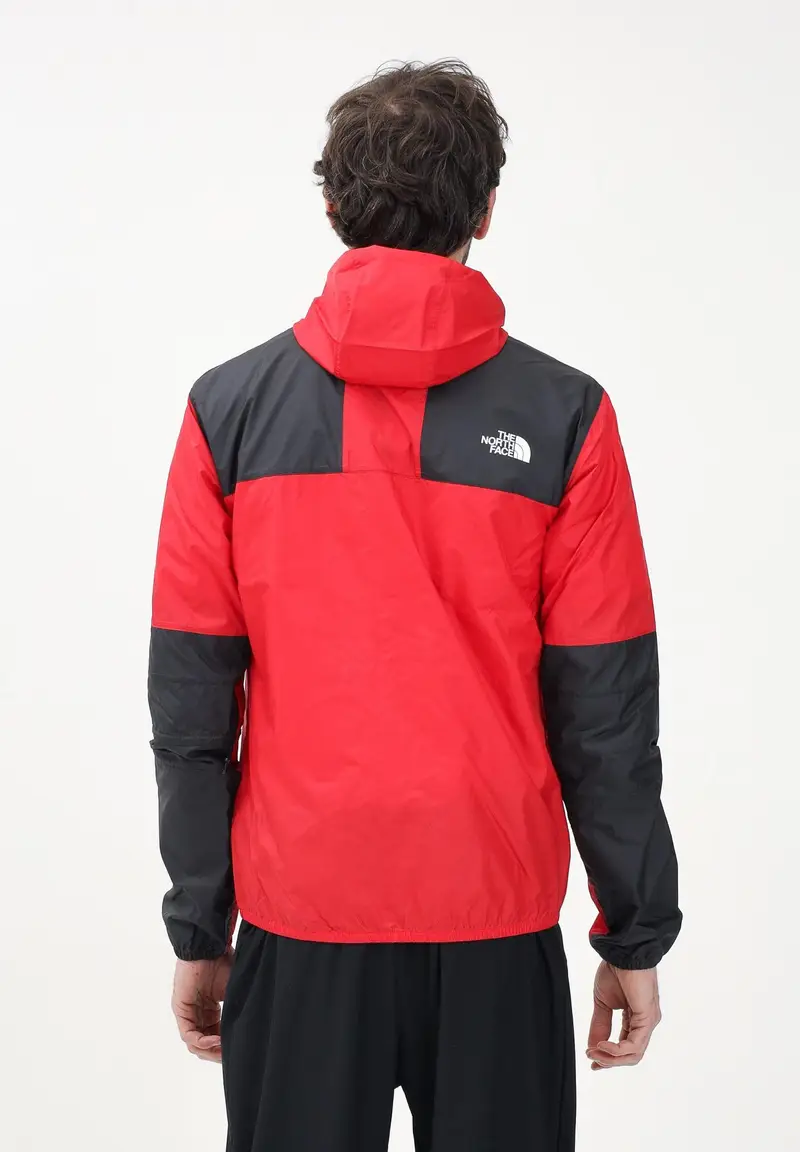 THE NORTH FACE Giacca a vento Seasonal Mountain rossa e nera da uomo miniatura 2