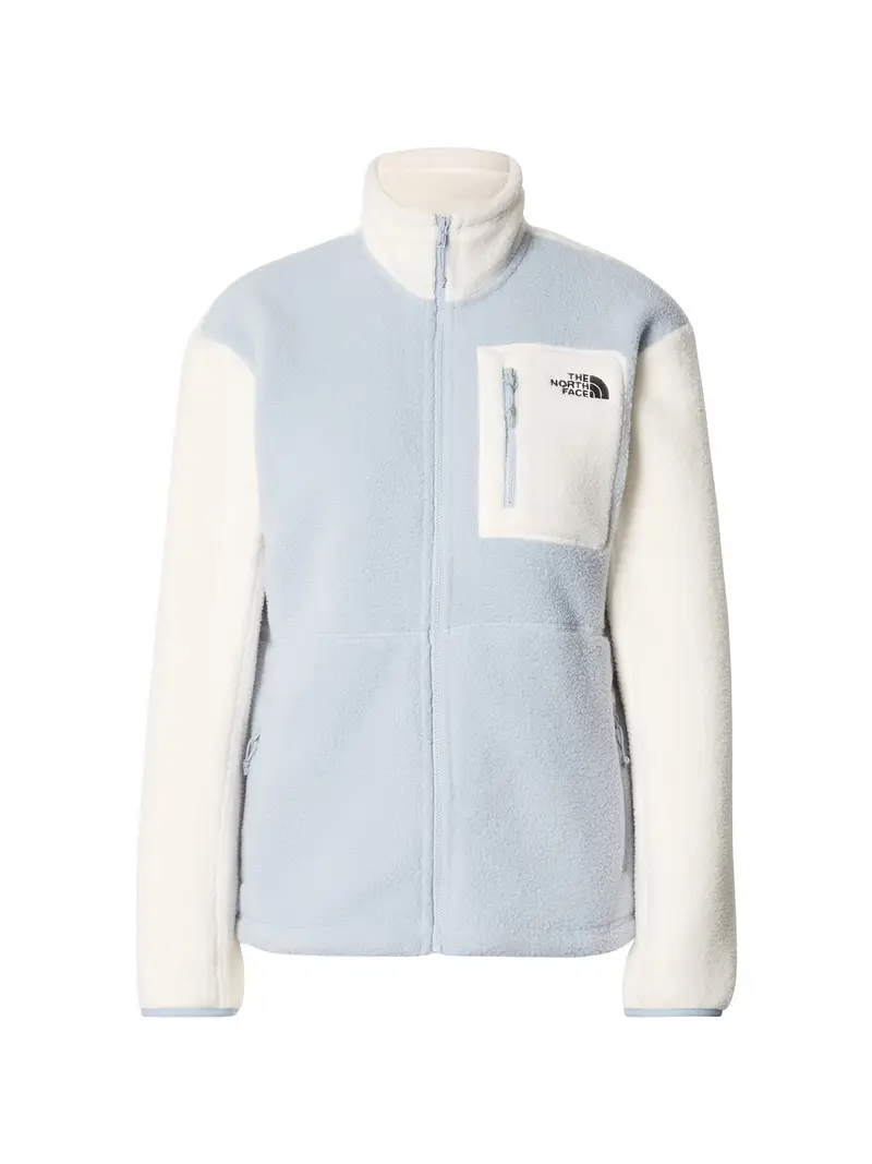 Giacca di pile funzionale YUMIORI grigio basalto / bianco lana