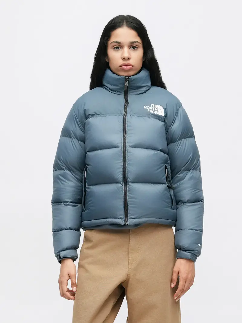 Giacca funzionale 1996 Retro Nuptse grigio basalto / bianco miniatura 2