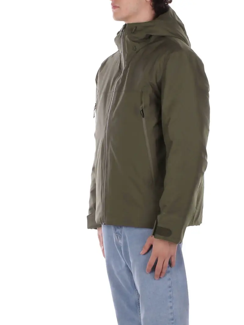 Giubbotto Uomo THE NORTH FACE Taupe green tnf range down hooded jacket miniatura 2