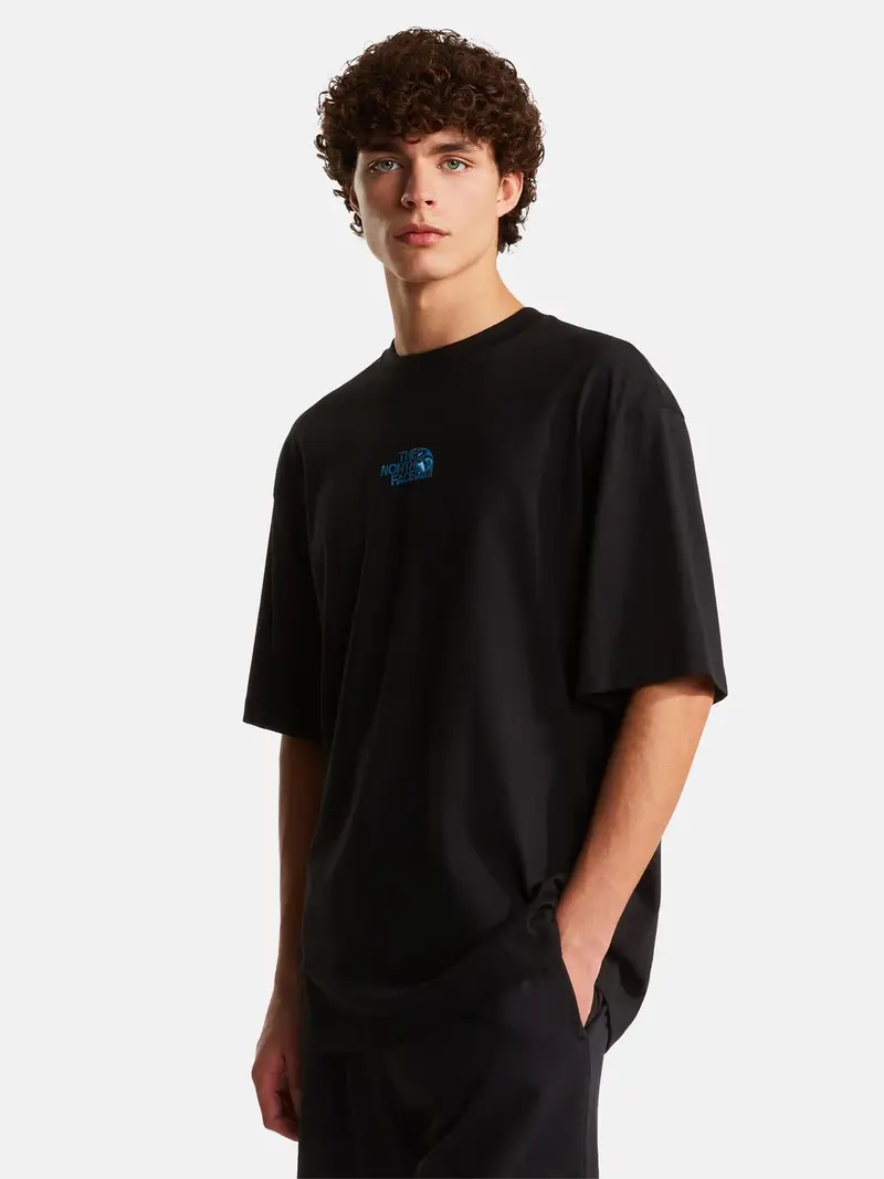 Maglietta azzurro / nero miniatura 3