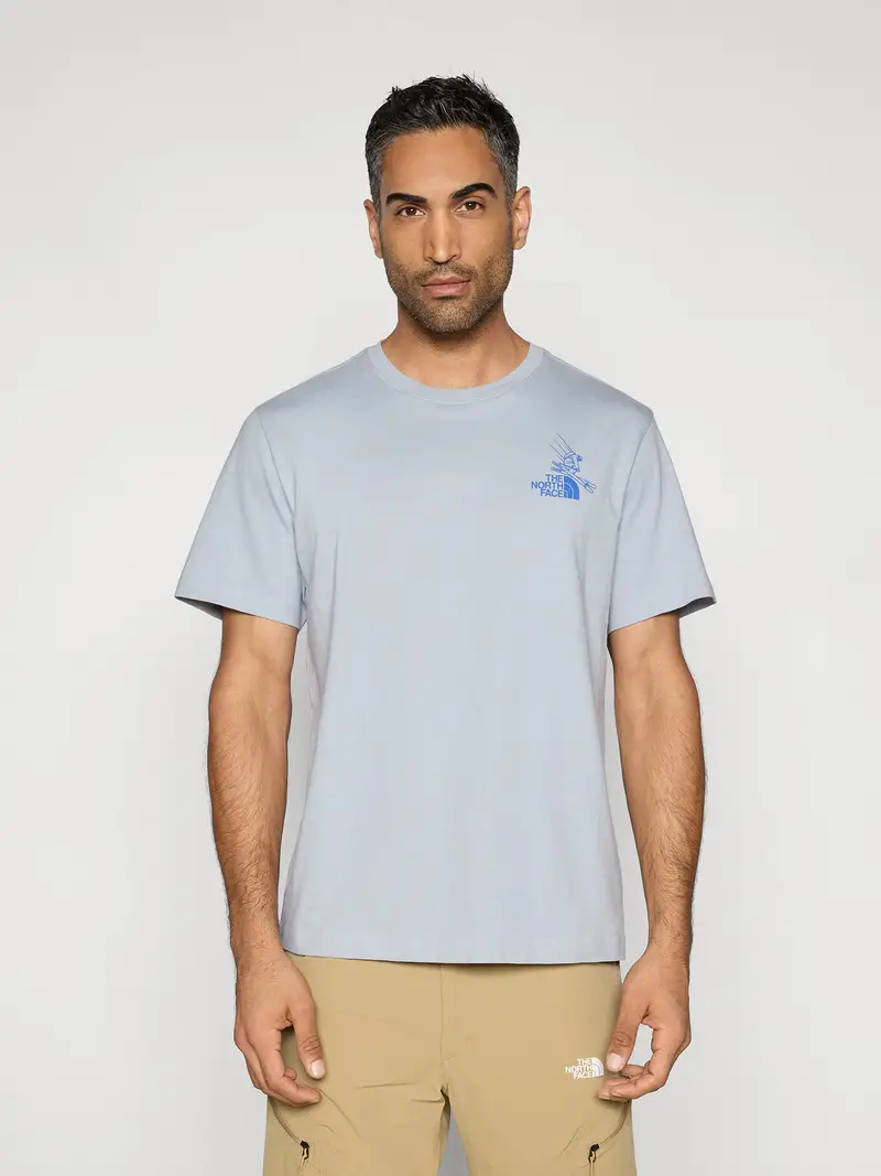 Maglietta MOUNTAIN CELEBRATION blu / grigio chiaro / nero / bianco miniatura 3