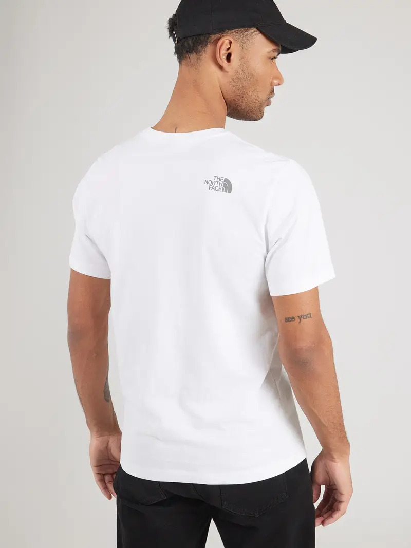 Maglietta Mountain Line beige / blu scuro / grigio / bianco miniatura 3