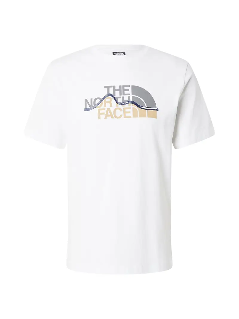 Maglietta Mountain Line beige / blu scuro / grigio / bianco