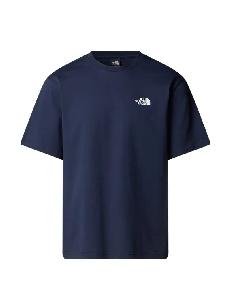 Maglietta 'Mountain Sketch' marino / bianco