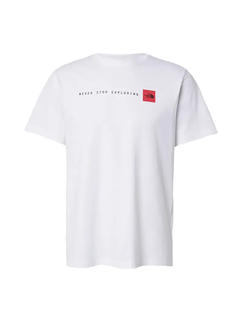 Maglietta NEVER STOP EXPLORING rosso / nero / bianco