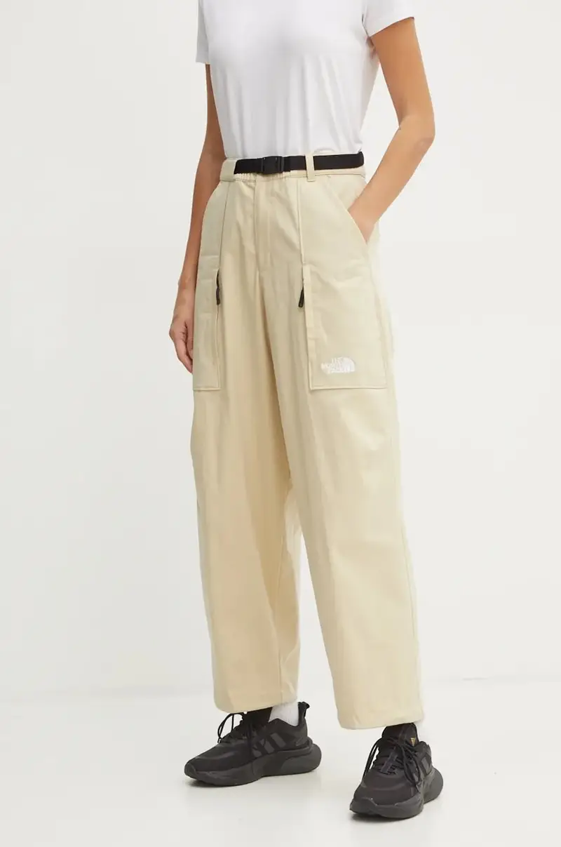 pantaloni TNF x Yinka Ilori donna colore beige NF0A89GH3X41