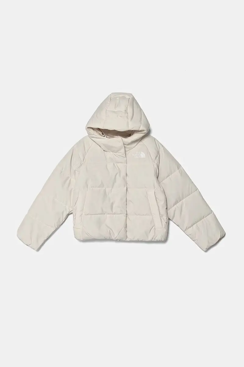 piumino bambini NORTH DOWN HOODED JACKET colore beige NF0A88UDQLI1