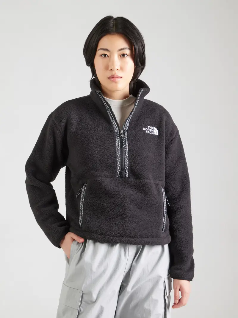 Pullover 'Fleeski' nero / bianco miniatura 2