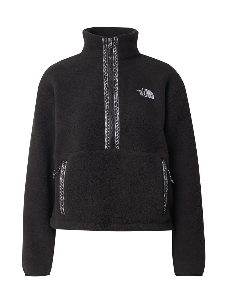 Pullover 'Fleeski' nero / bianco