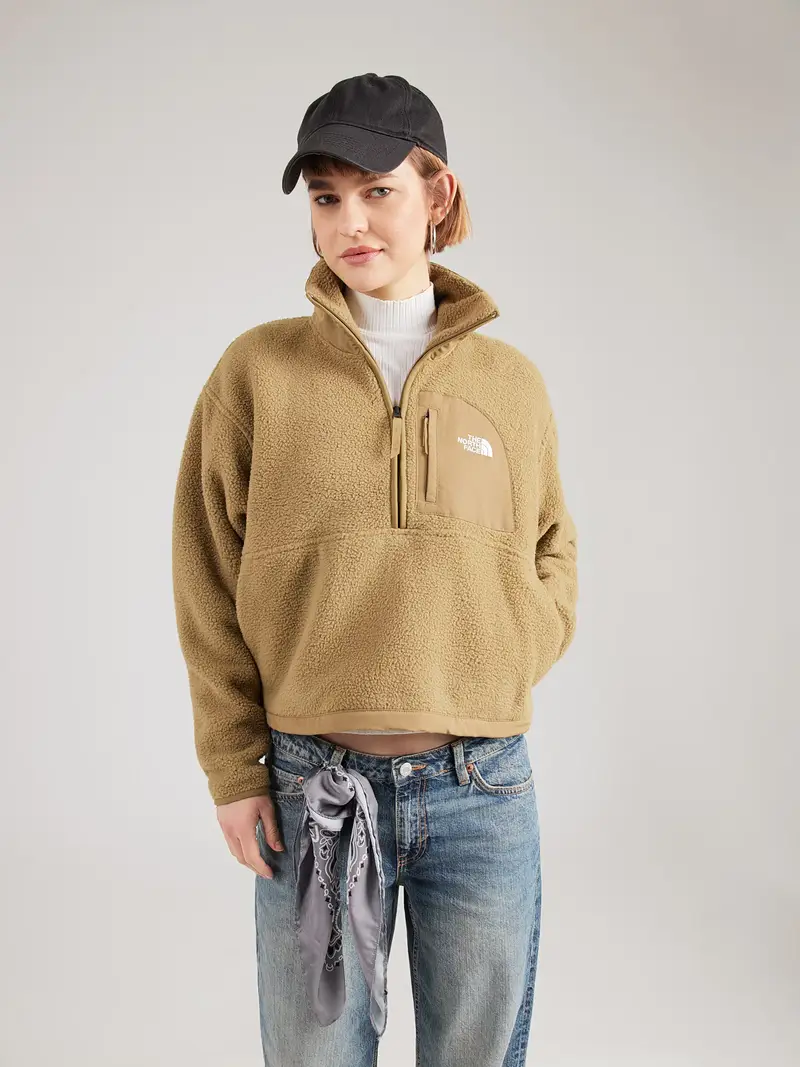 Pullover sportivo YUMIORI cappuccino / bianco miniatura 2