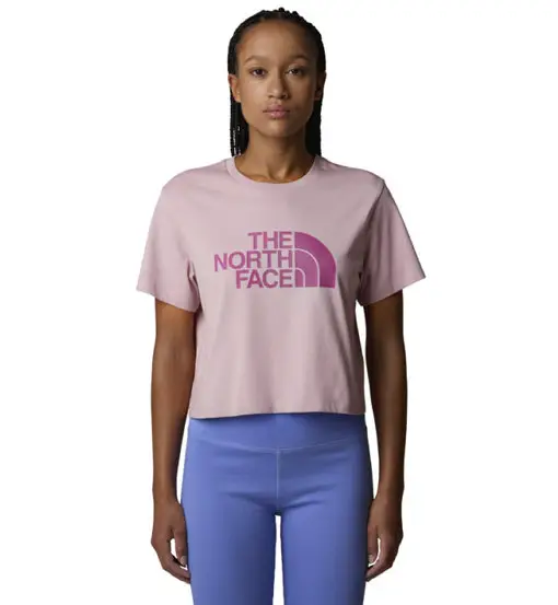 S/S Easy Relaxed Cropped W - T-shirt - donna Light Pink