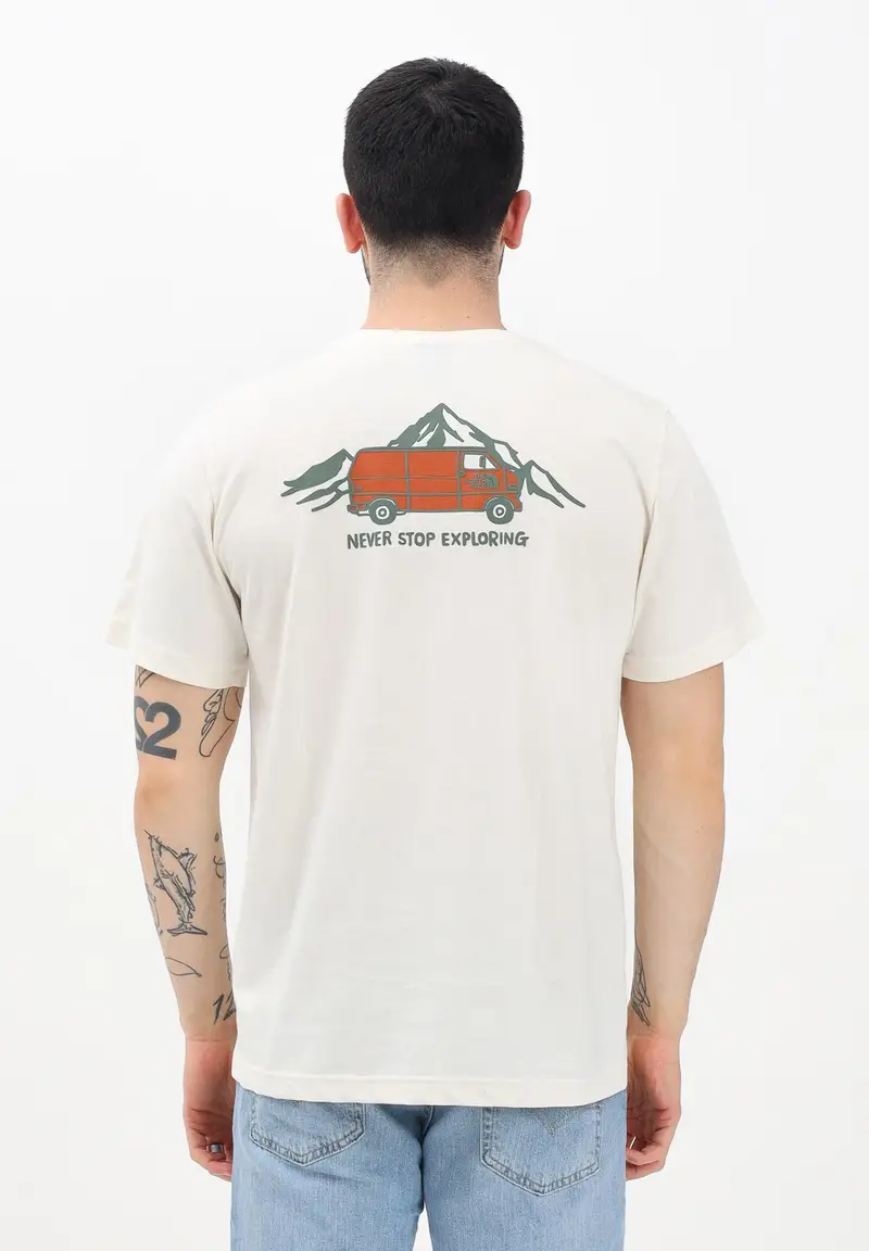 The North Face T-shirt Uomo Beige 919035 miniatura 2