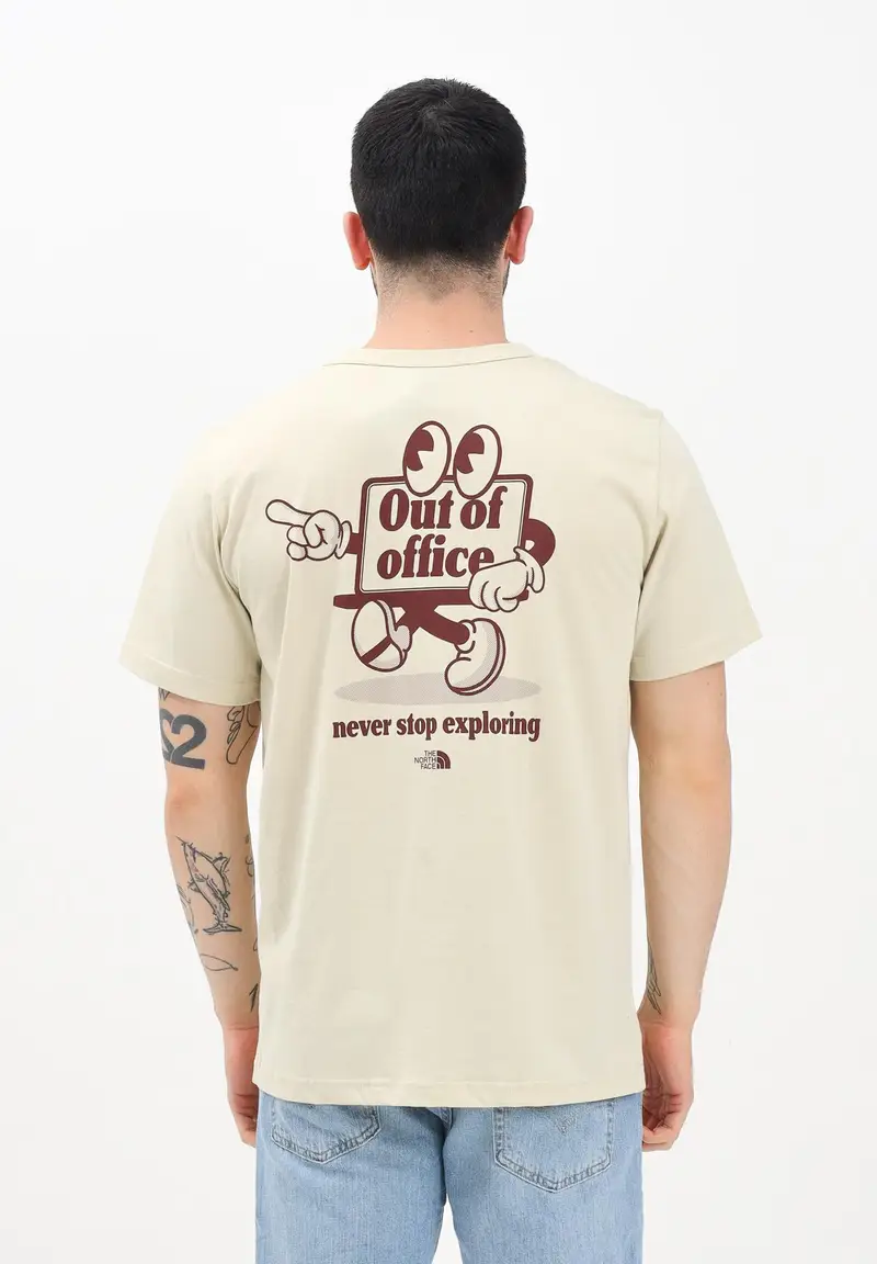 The North Face T-shirt Uomo Beige 918958 miniatura 2