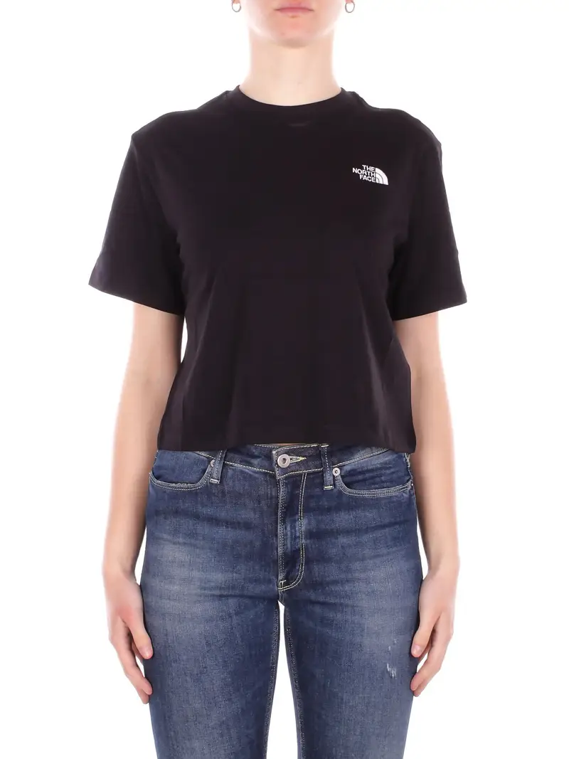 T-shirt Donna THE NORTH FACE Black W evolution simple dome crop r
