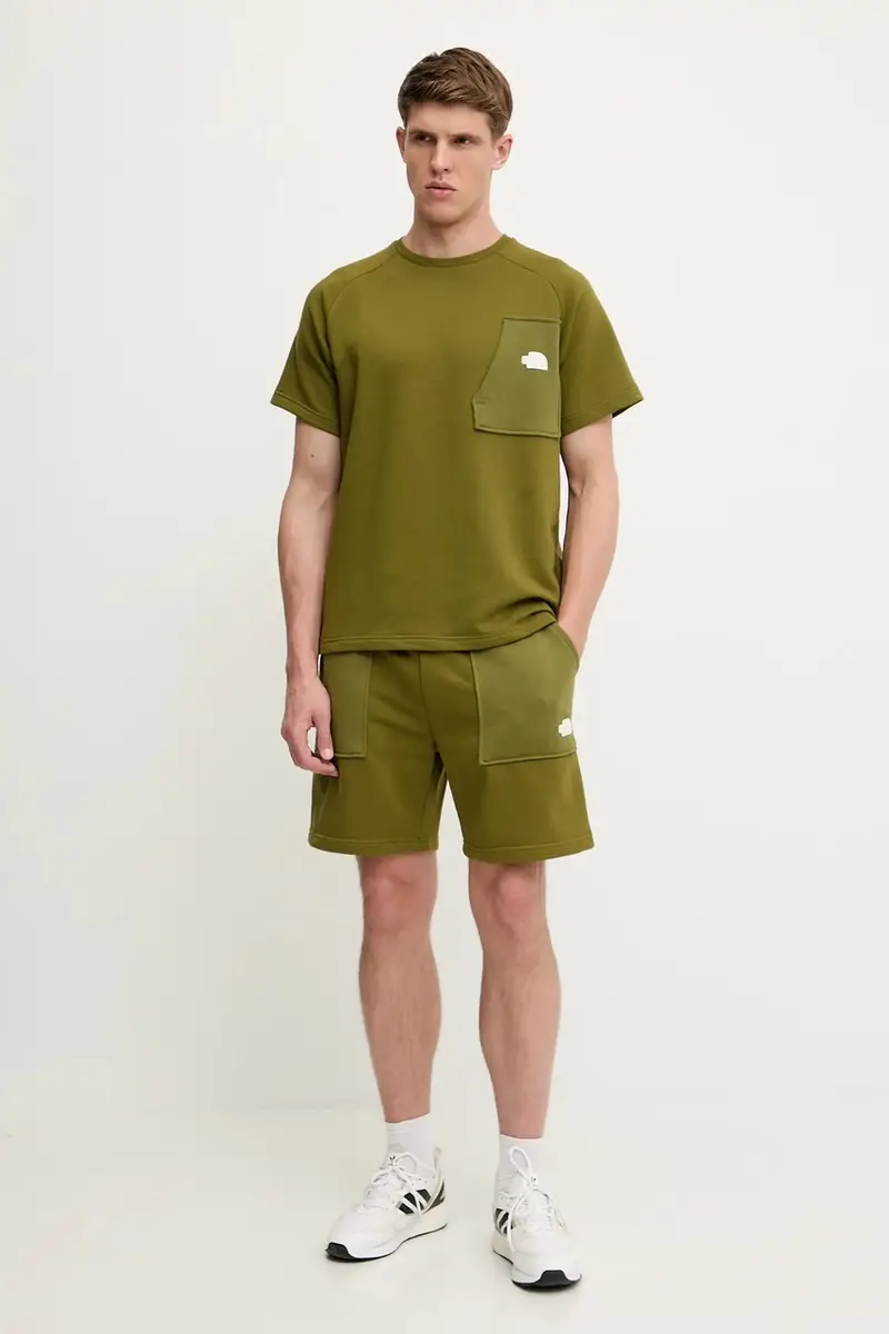 t-shirt Terry Relaxed colore verde con applicazione NF0A8C28PIB1 miniatura 2