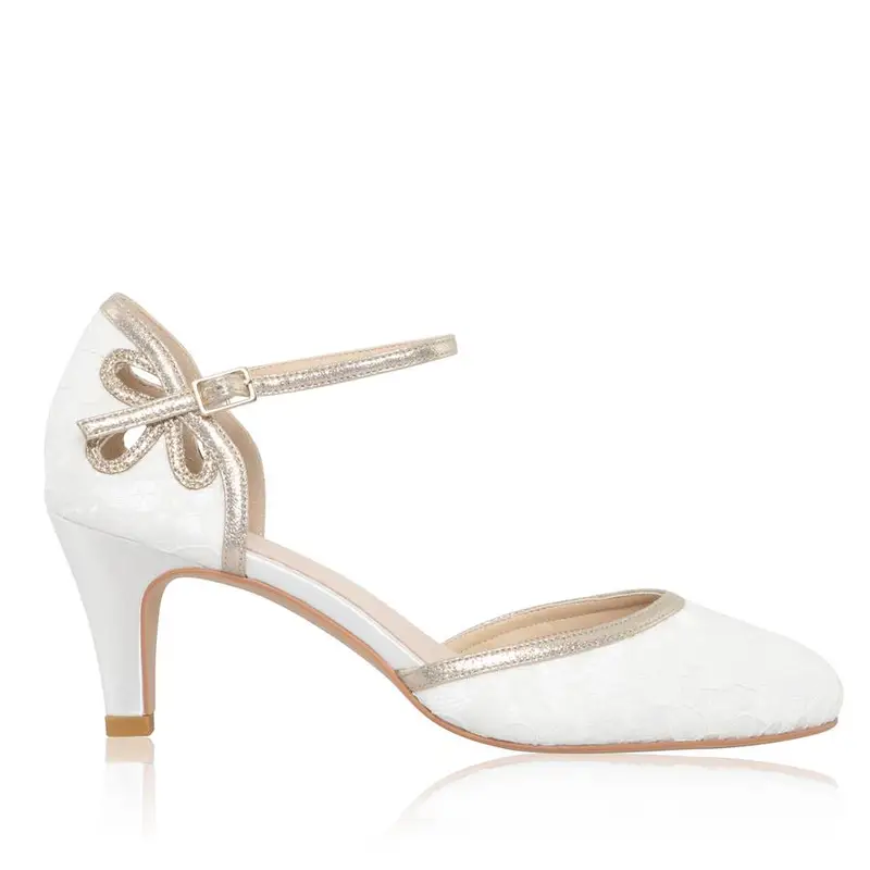 Scarpe da sposa Nina Gold | Maat Ivory