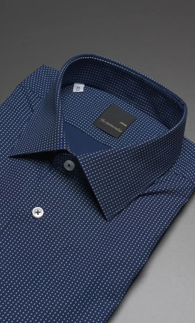 Camicia a fantasia the sartorialist blu - regular fit, colore blu miniatura 2