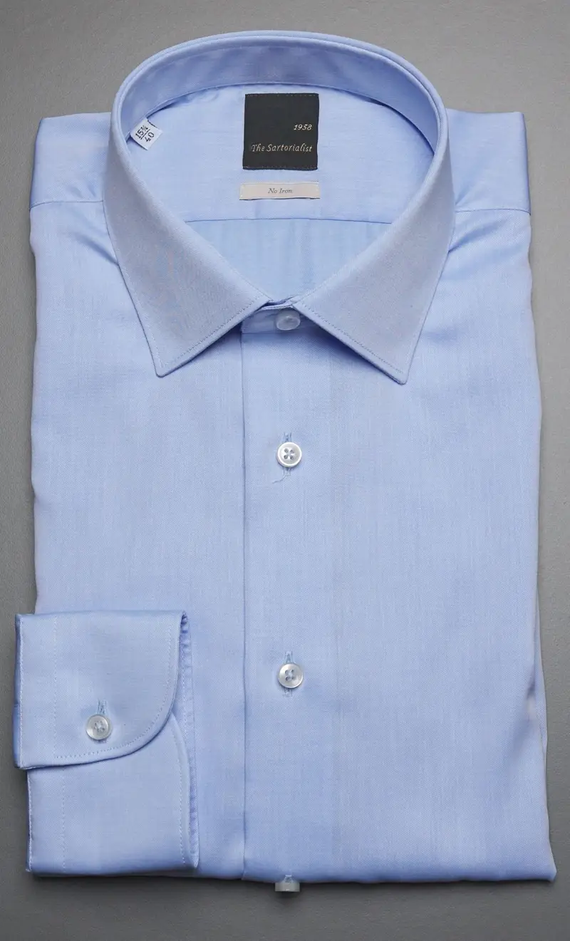 Camicia the sartorialist celeste no stiro, colore celeste