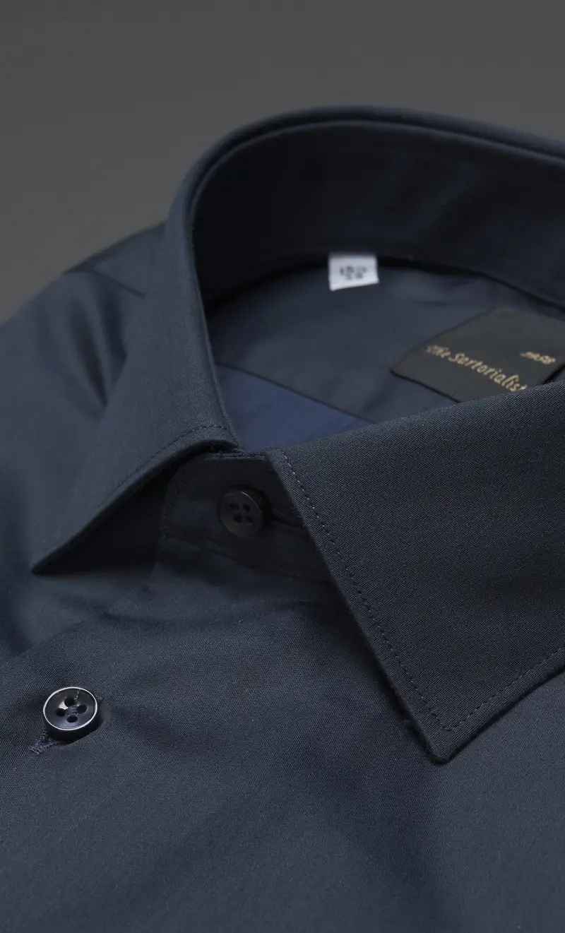 Camicia the sartorialist liscia blu, colore blu miniatura 2