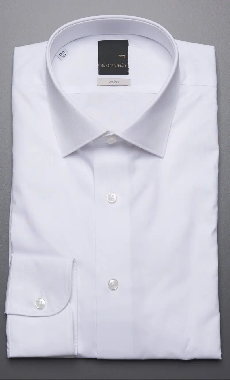 Camicia the sartorialist operata bianca no stiro - slim fit, colore bianco