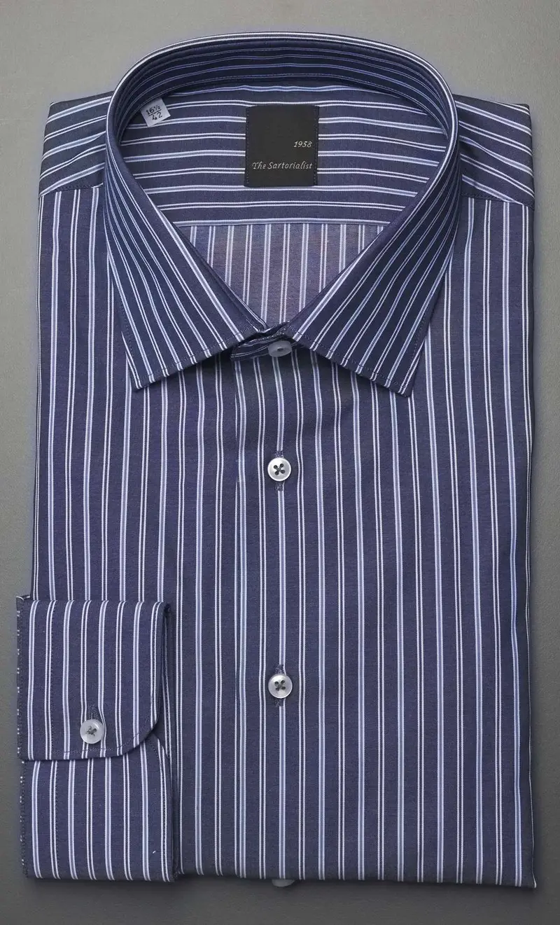 Camicia the sartorialist rigata blu, colore blu