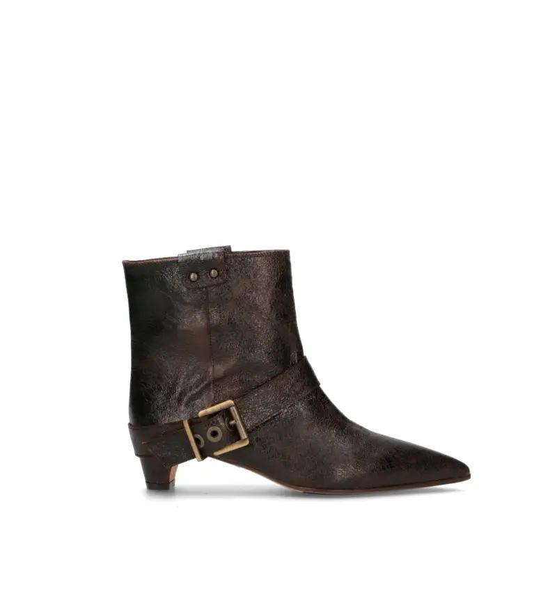 Tronchetto donna marrone in pelle Vario