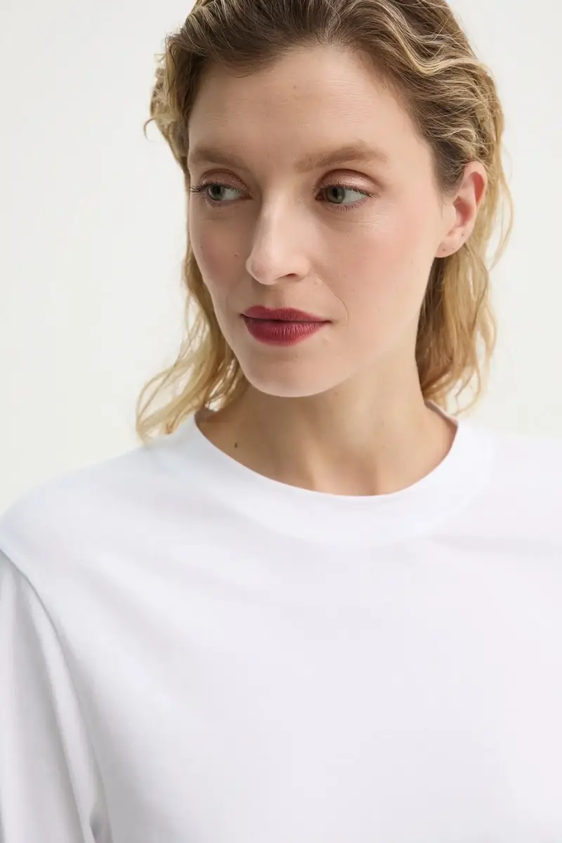 camicia a maniche lunghe donna colore bianco SLLS08P001N miniatura 5