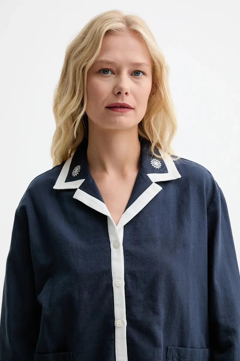 camicia donna colore blu navy FW2402ES miniatura 4