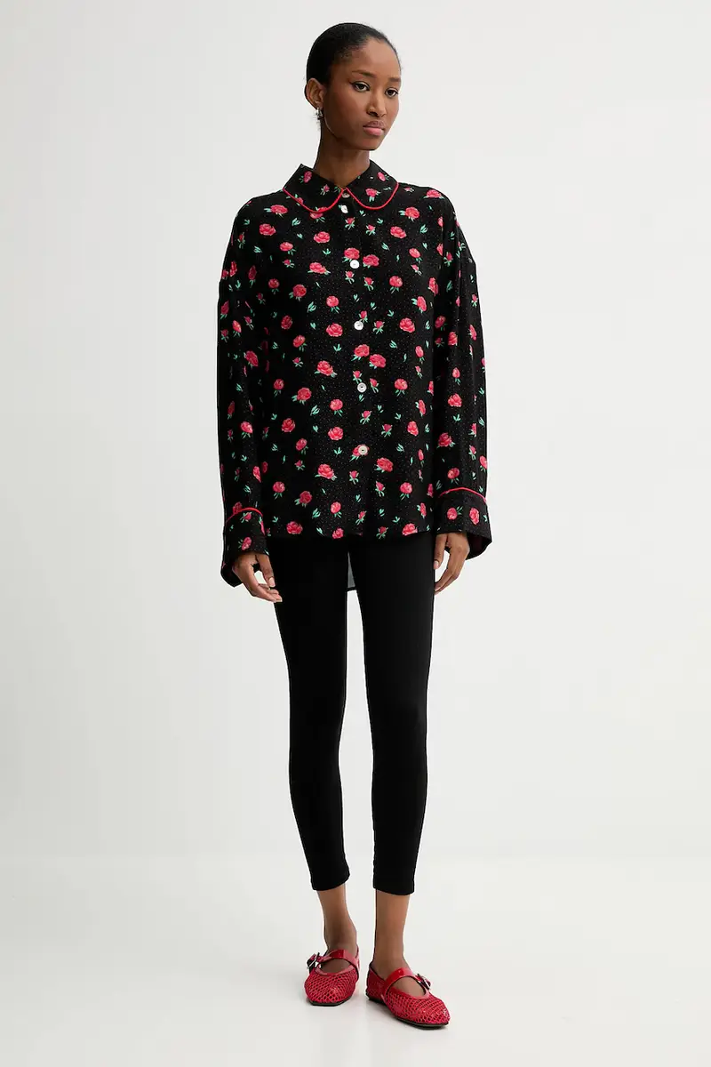 camicia donna colore nero PSSR03F021N miniatura 2