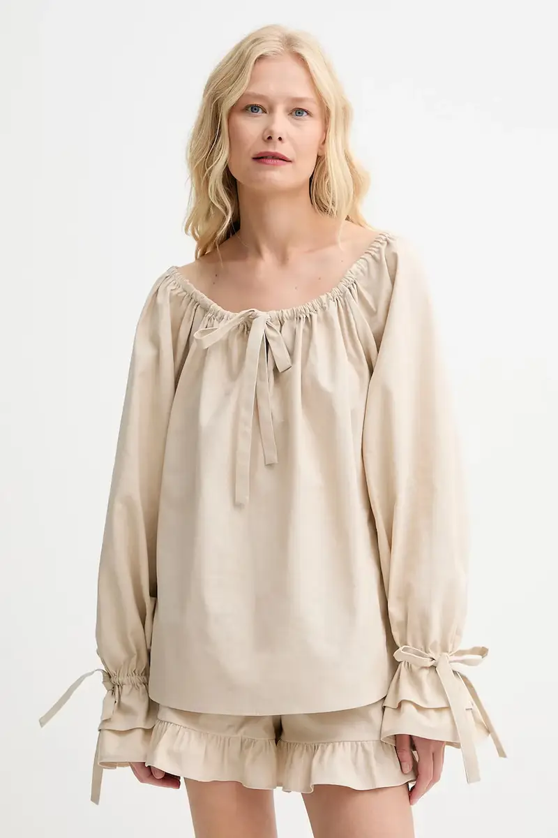 maglietta di lino donna colore beige CHBL06P017N