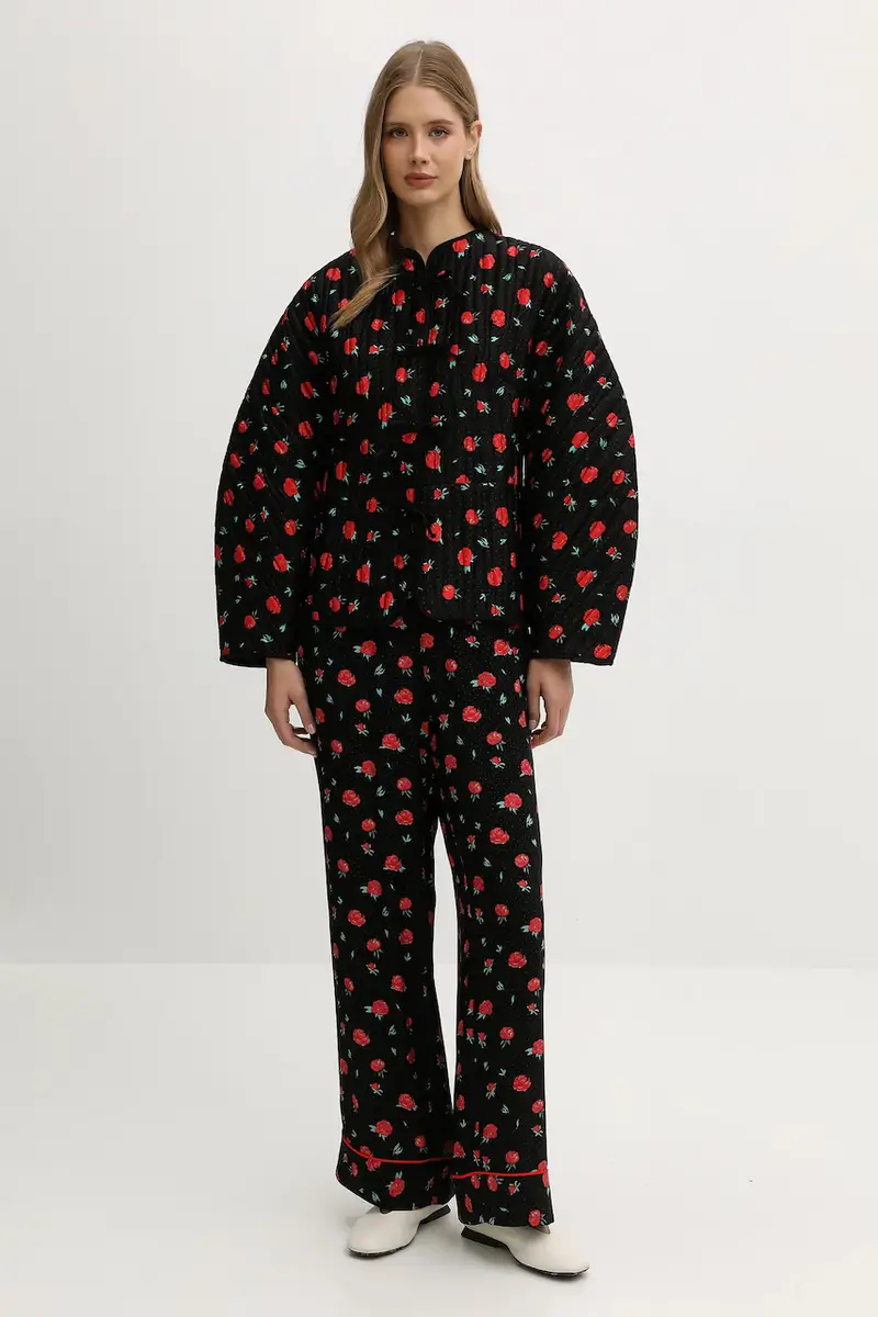 pantaloni donna colore nero PSPT03F021N miniatura 2