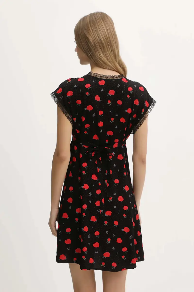 vestito colore nero PMNDR02F017L miniatura 3