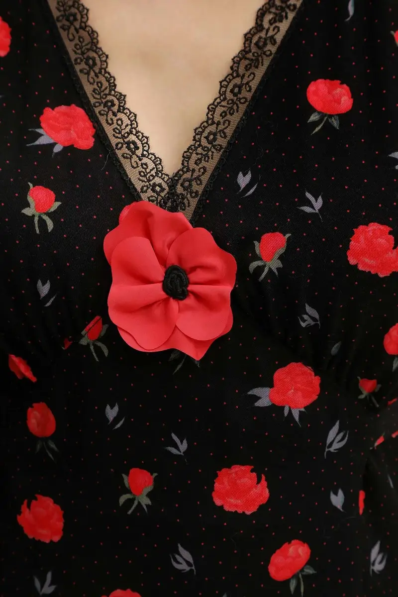 vestito colore nero PMNDR02F017L miniatura 5