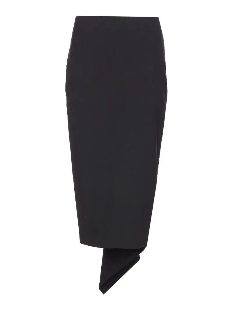 Gonna a c-grezza nera Nero