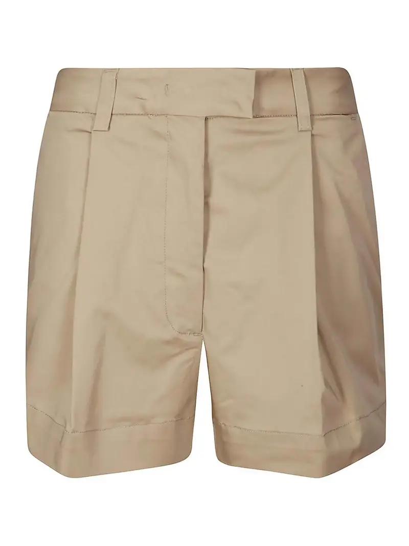 Shorts in cotone Beige