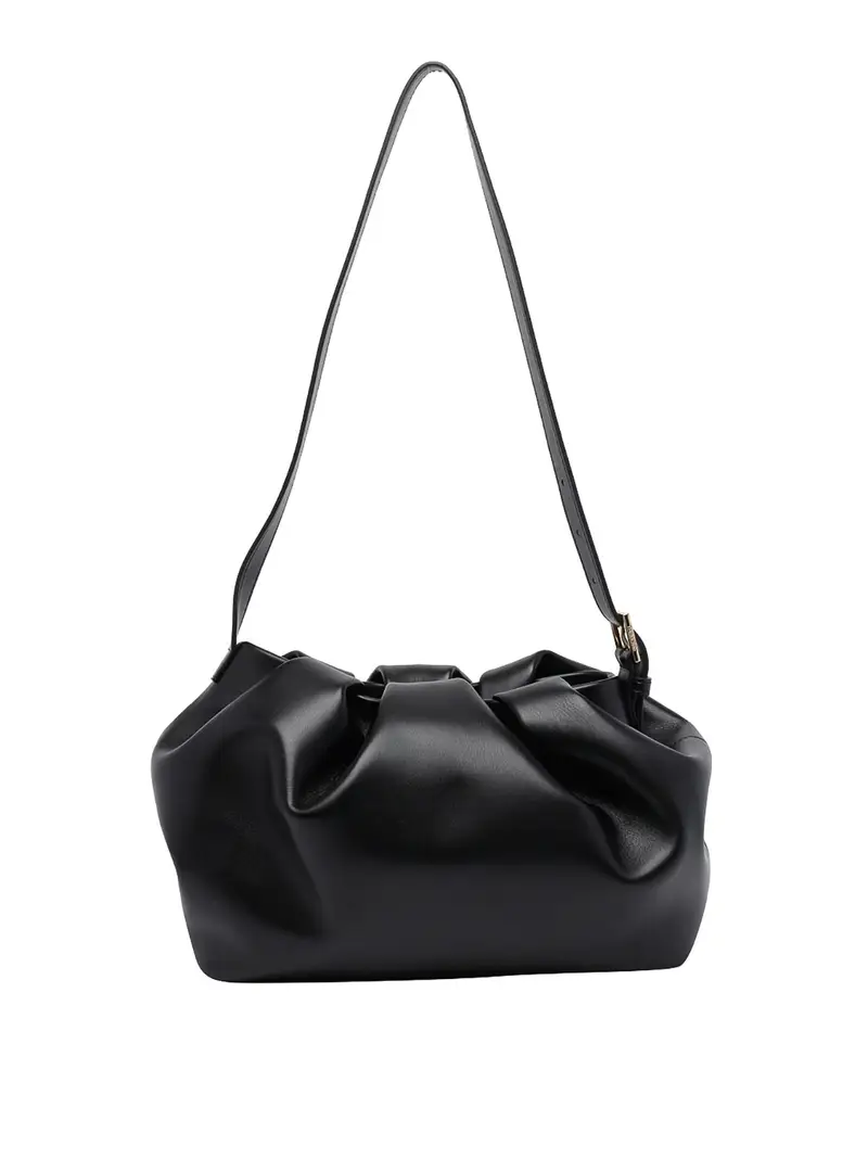 Borsa a tracolla a secchiello Athena nera Nero