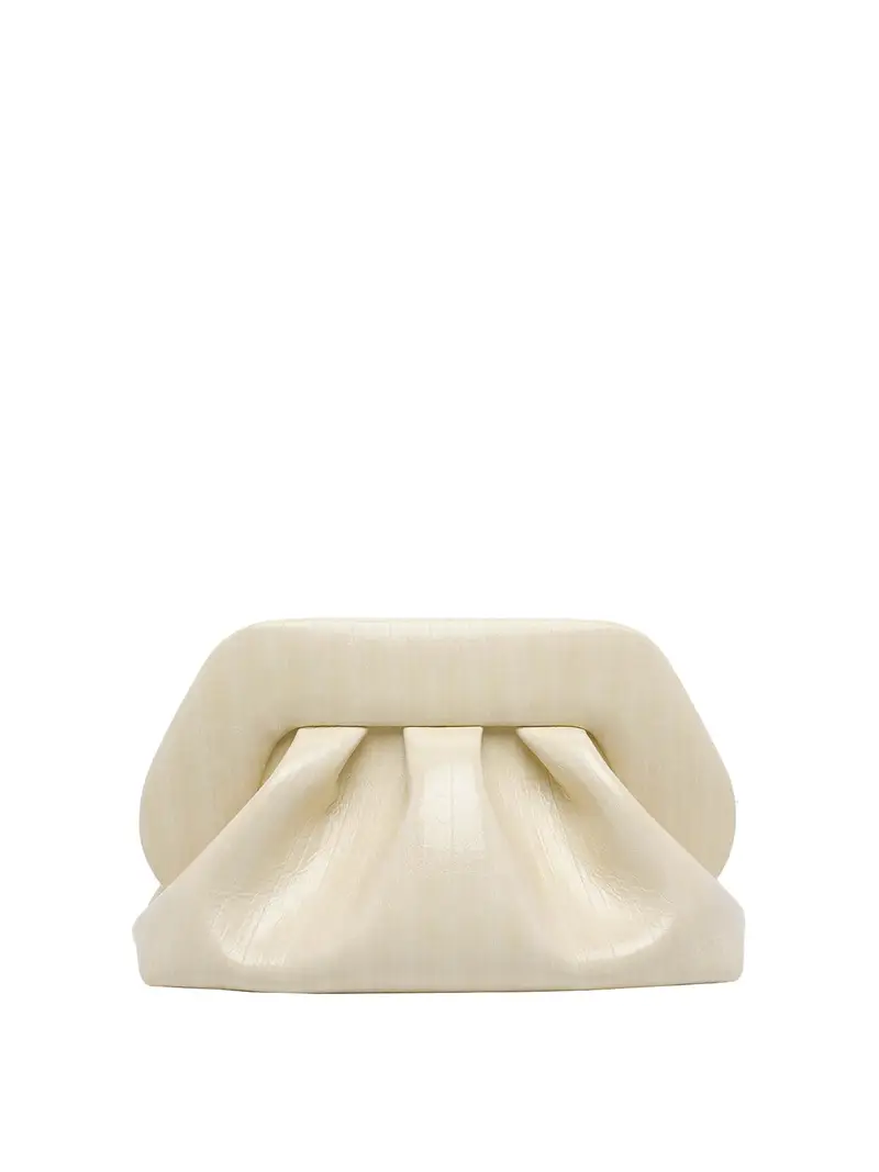 La borsa Bios in bianco moirÃ©