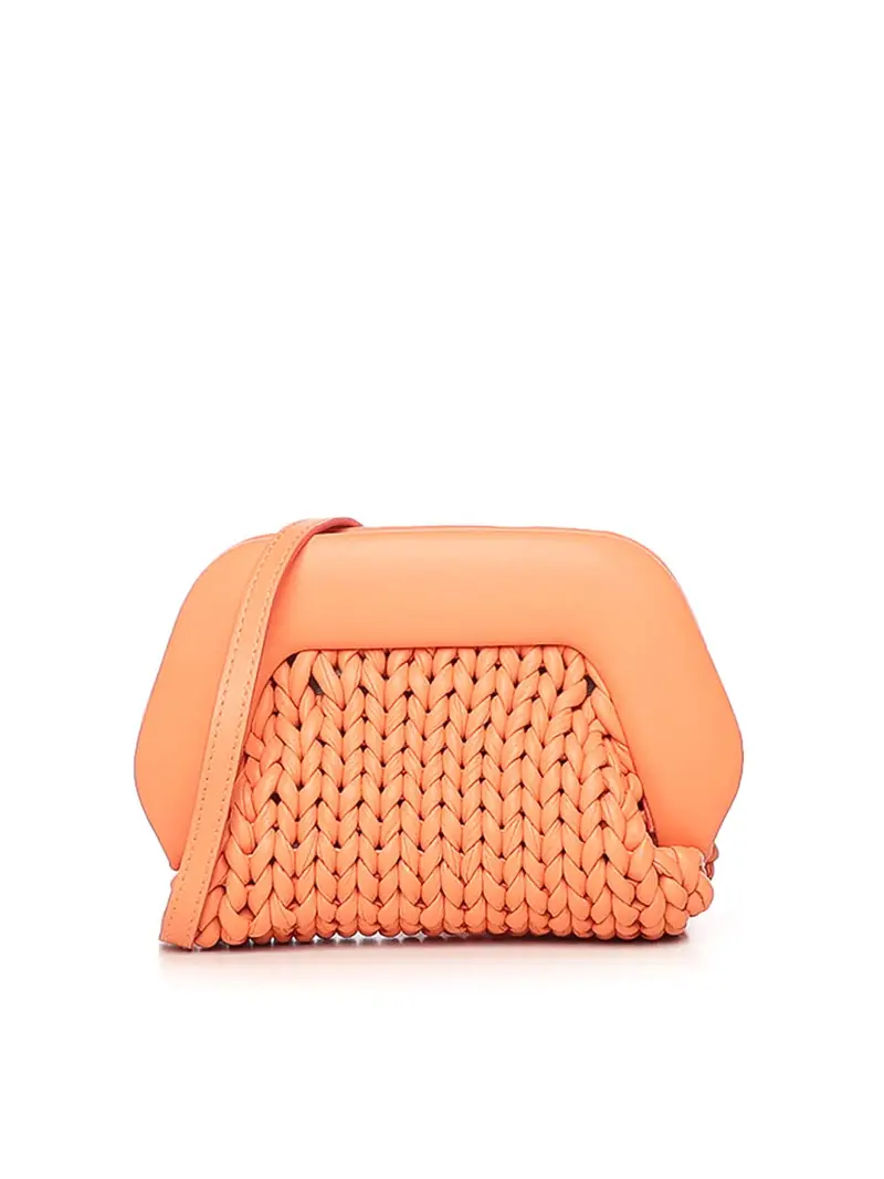 Mini borsa Gea lavorata a maglia Arancione Chiaro