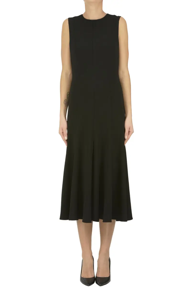 Abito svasato in cady Nero