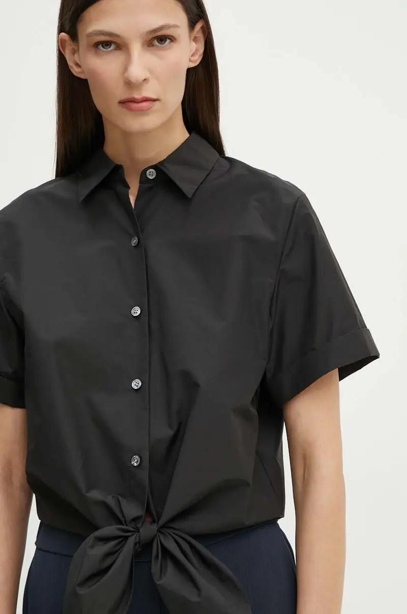 camicia donna colore nero O0504508 miniatura 4