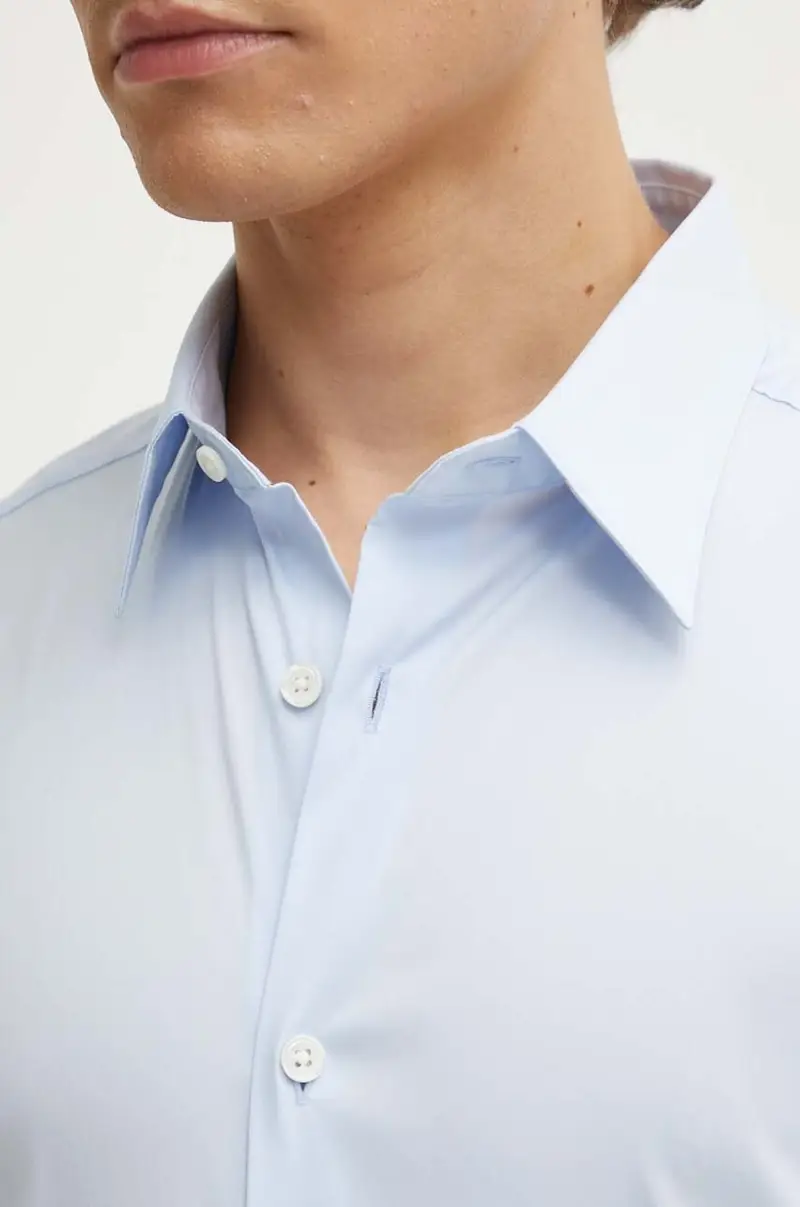 camicia uomo colore blu miniatura 5