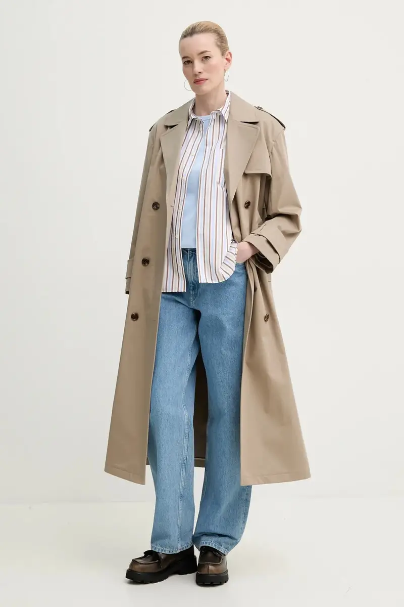 cappotto donna colore beige P0104402 miniatura 4