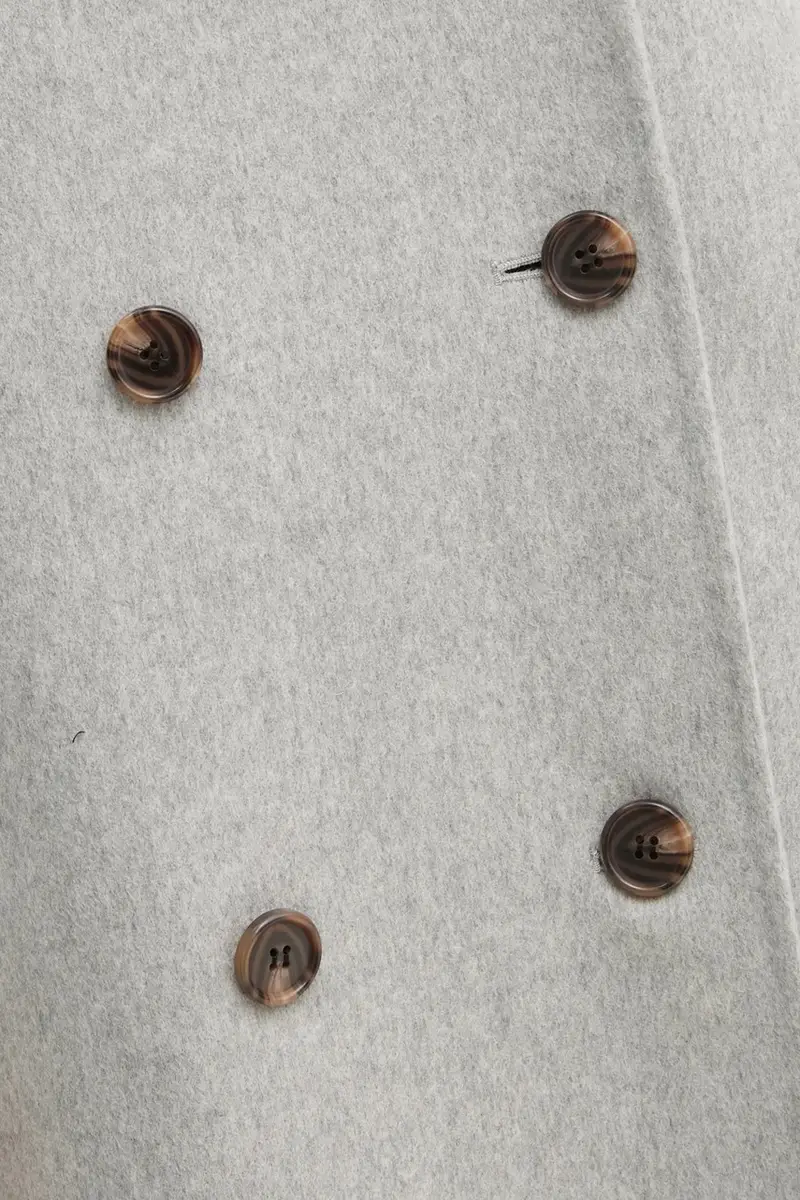 cappotto in lana colore grigio O1101403 miniatura 5