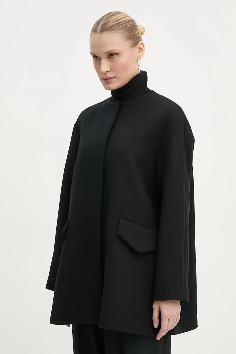 cappotto in lana colore nero O0901405