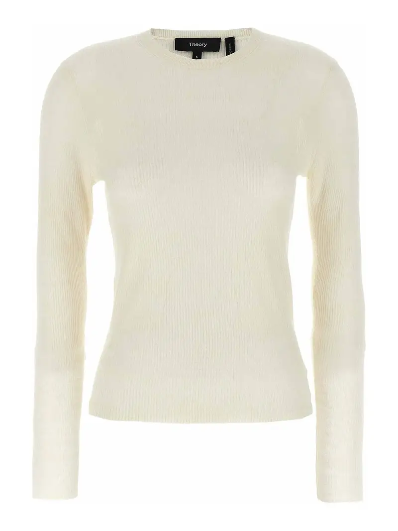 Maglione di lino viscoso Bianco